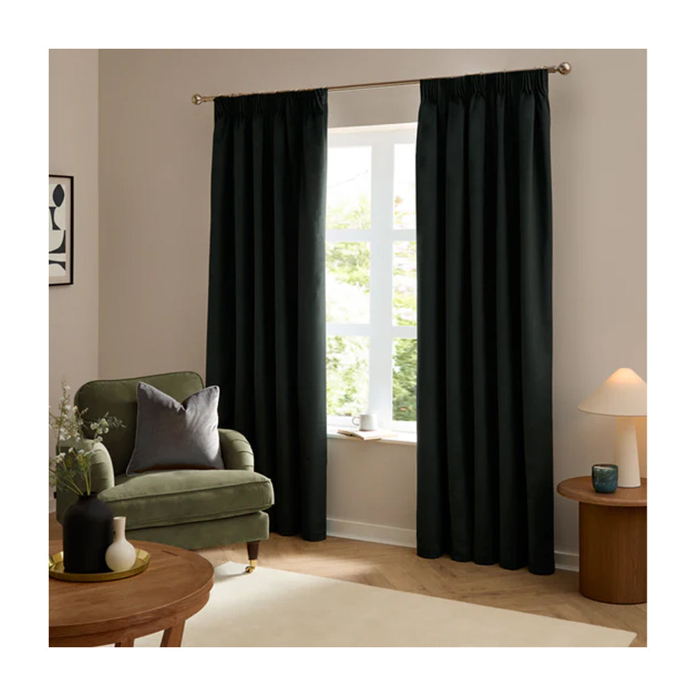 Black - Lifestyle - Furn Ultimate Velvet Eyelet Curtains