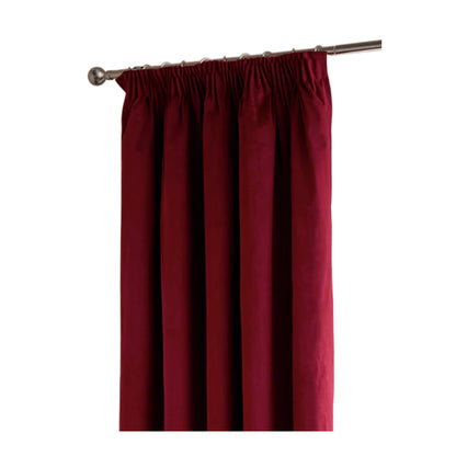 Burgundy - Front - Furn Ultimate Velvet Eyelet Curtains