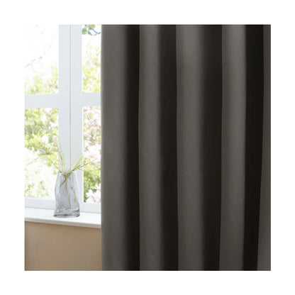 Charcoal - Back - Furn Ultimate Velvet Eyelet Curtains