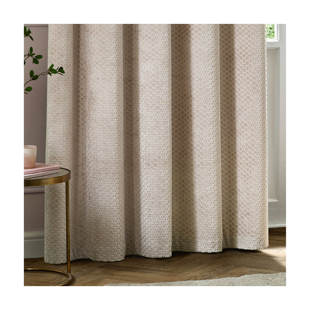 Champagne - Back - Furn Neptune Velvet Eyelet Curtains