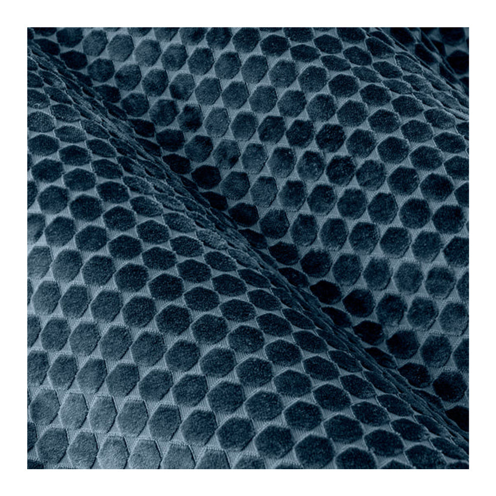 Navy - Side - Furn Neptune Velvet Eyelet Curtains