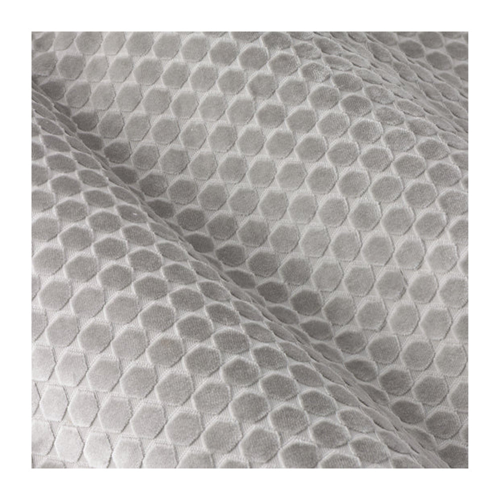 Silver - Side - Furn Neptune Velvet Eyelet Curtains