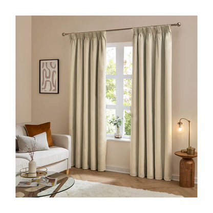 Natural - Lifestyle - Furn Ultimate Velvet Pencil Pleat Curtains