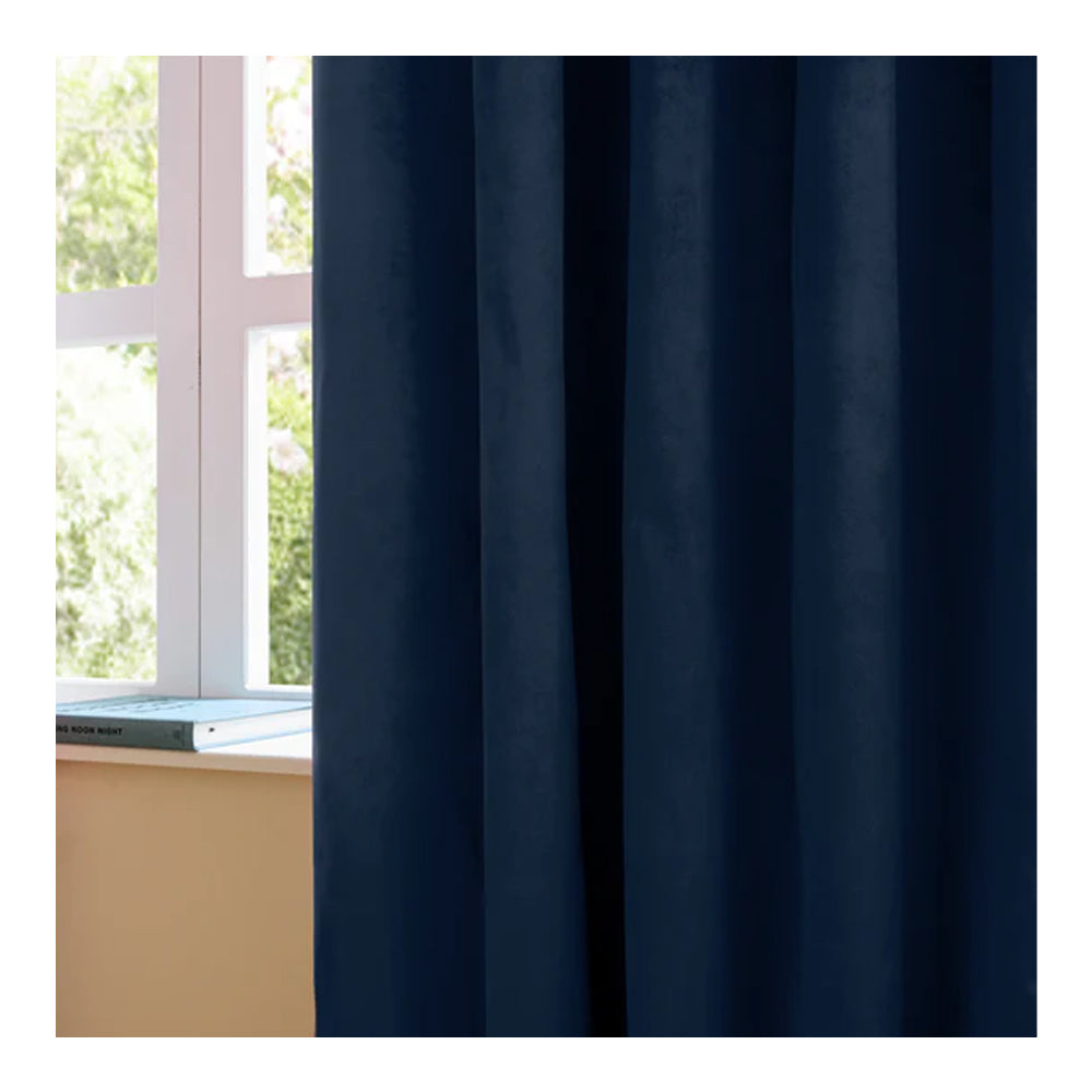 Royal Blue - Back - Furn Ultimate Velvet Pencil Pleat Curtains
