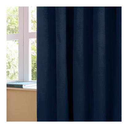 Royal Blue - Back - Furn Ultimate Velvet Pencil Pleat Curtains