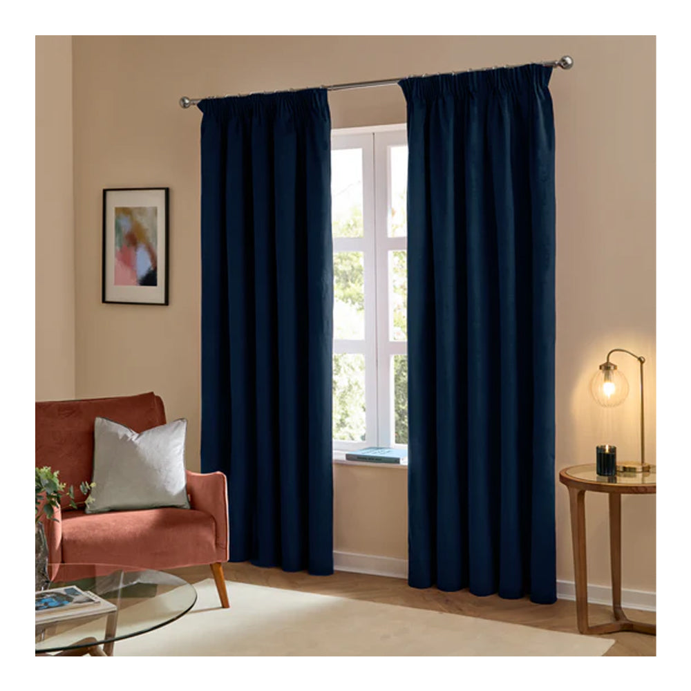 Royal Blue - Lifestyle - Furn Ultimate Velvet Pencil Pleat Curtains
