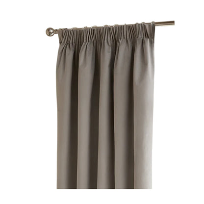 Silver - Front - Furn Ultimate Velvet Pencil Pleat Curtains