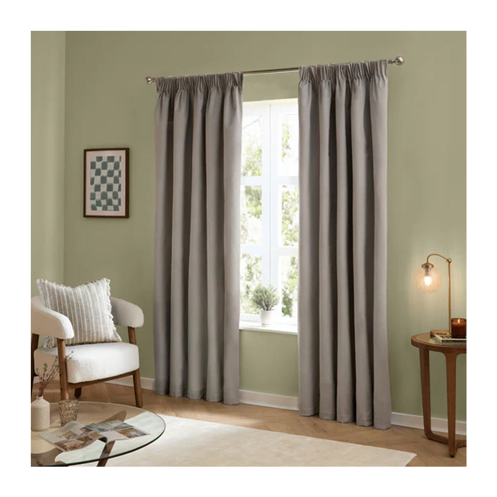 Silver - Lifestyle - Furn Ultimate Velvet Pencil Pleat Curtains