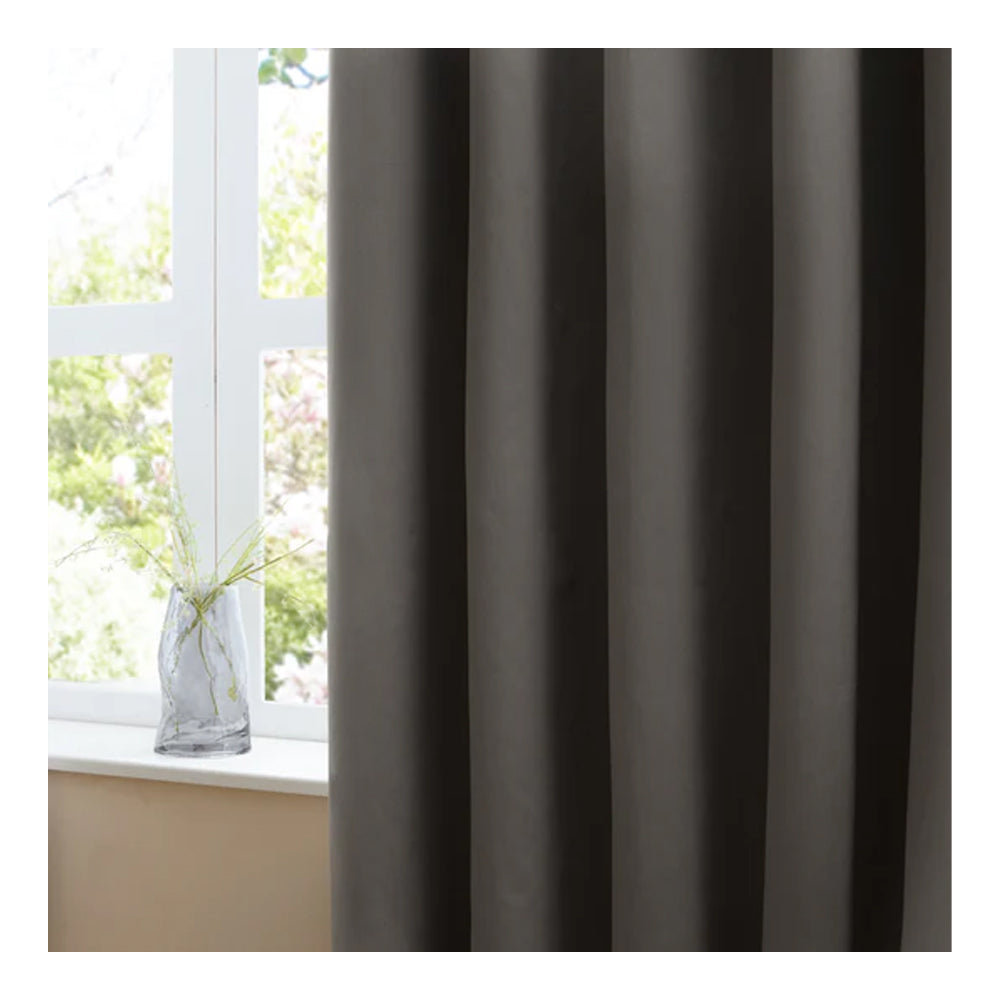 Charcoal - Back - Furn Ultimate Velvet Pencil Pleat Curtains