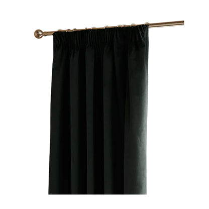 Black - Front - Furn Ultimate Velvet Pencil Pleat Curtains