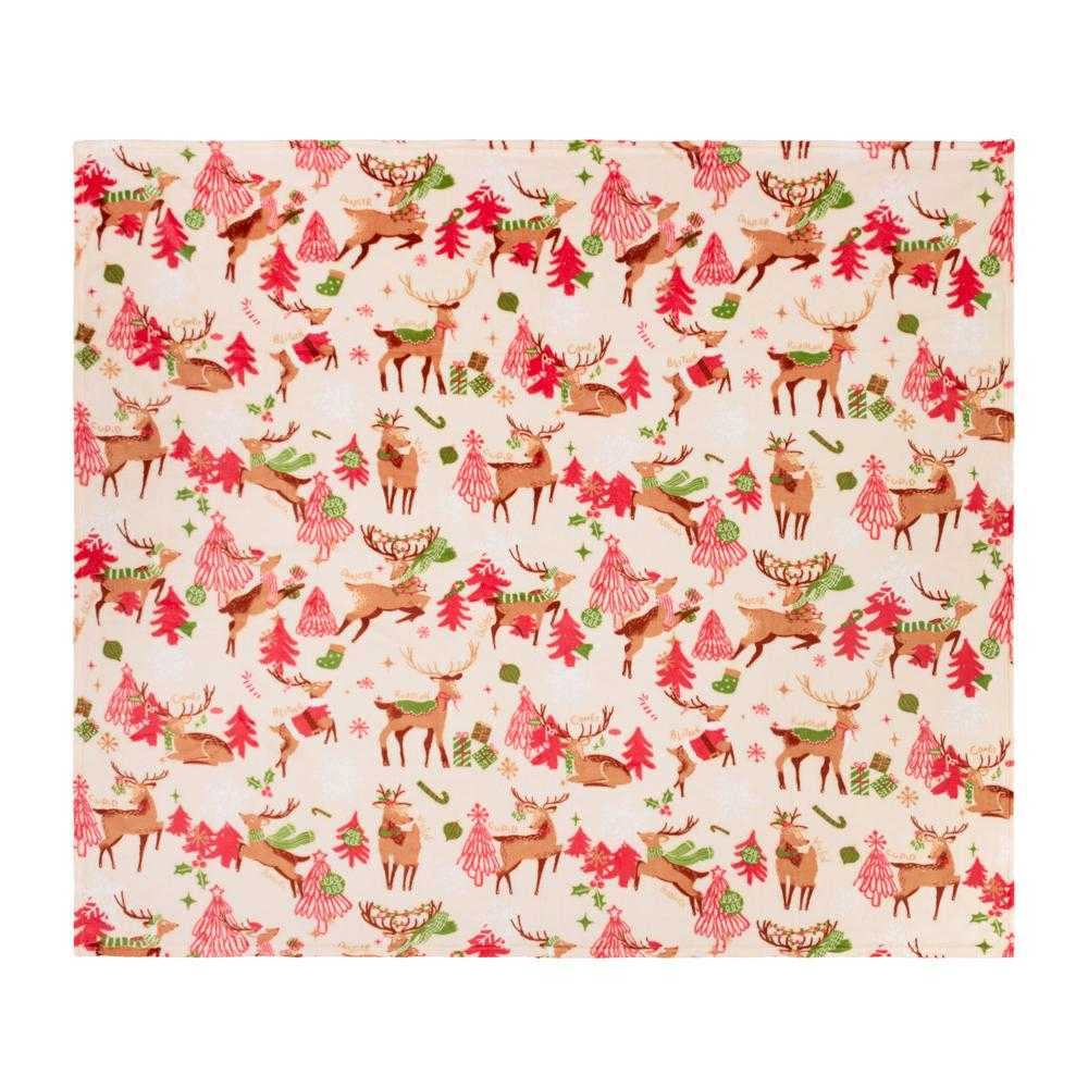 Multicoloured - Back - Duvet Day Sleigh Team Fleece Christmas Throw