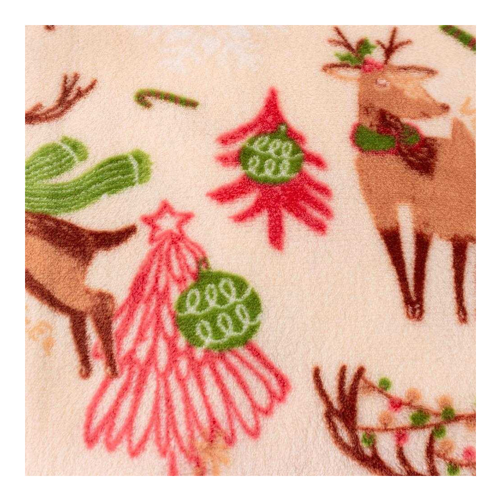 Multicoloured - Side - Duvet Day Sleigh Team Fleece Christmas Throw