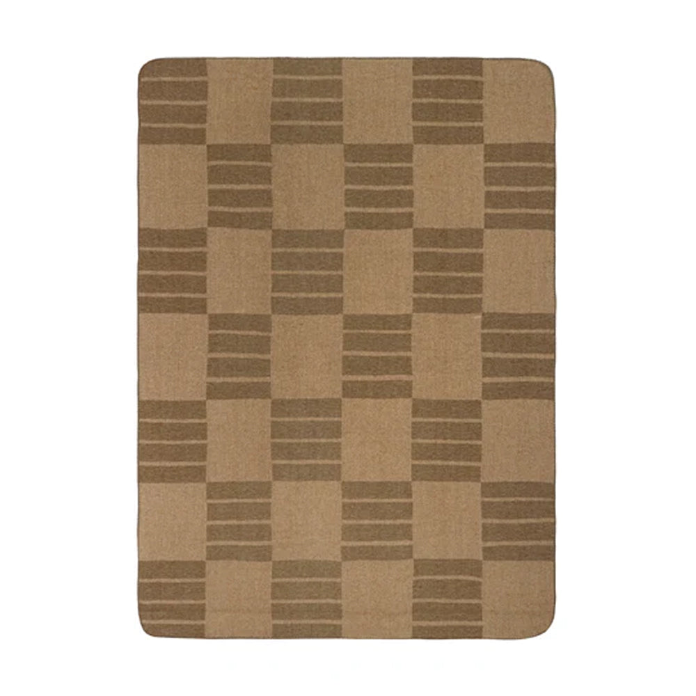 Brown - Back - Yard Harlech Woven Reversible Throw
