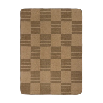 Brown - Back - Yard Harlech Woven Reversible Throw