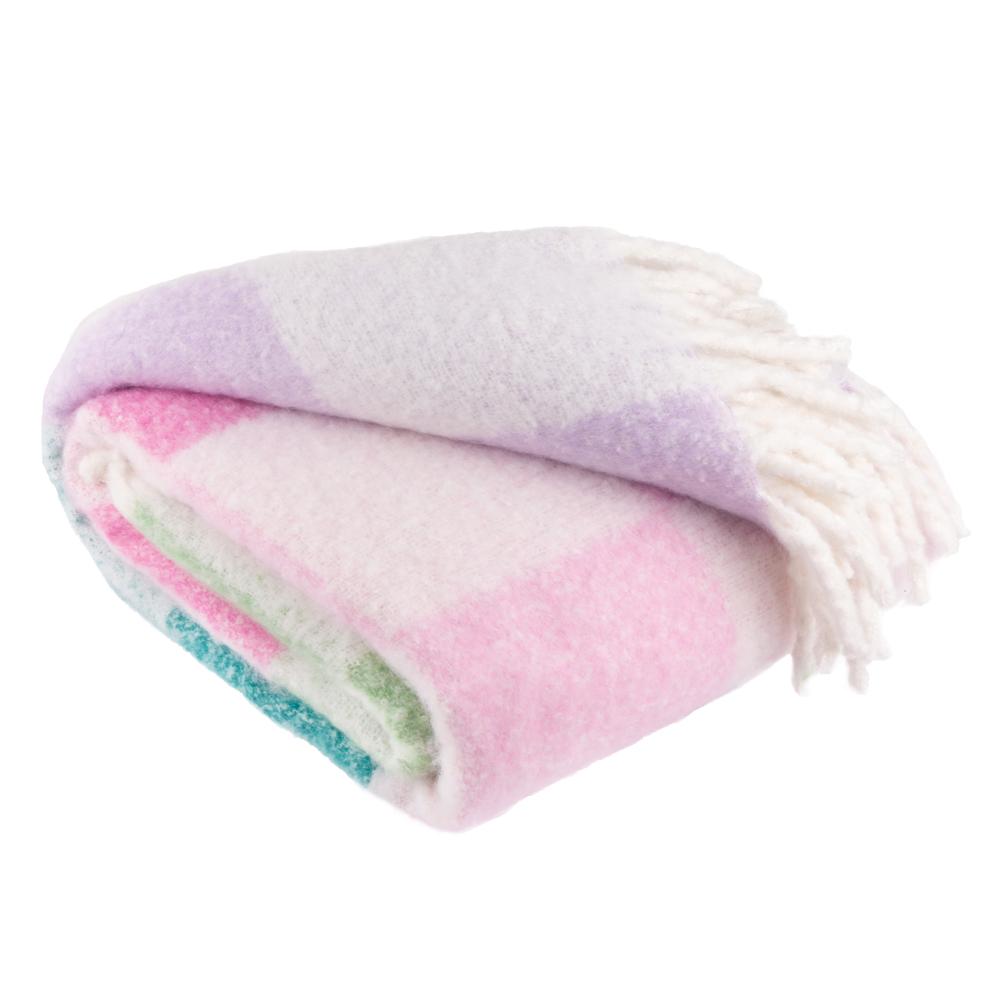 Aqua Blossom - Back - Furn Maisie Checked Tassel Throw