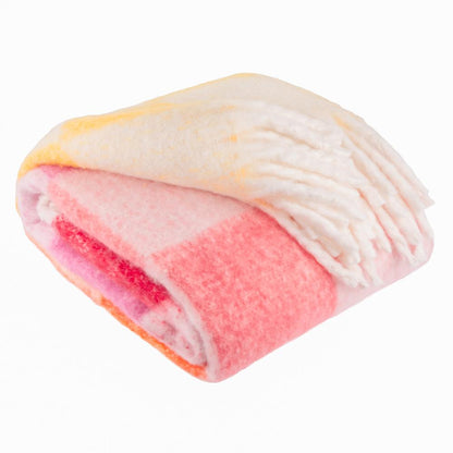 Citrus Blush - Back - Furn Maisie Checked Tassel Throw