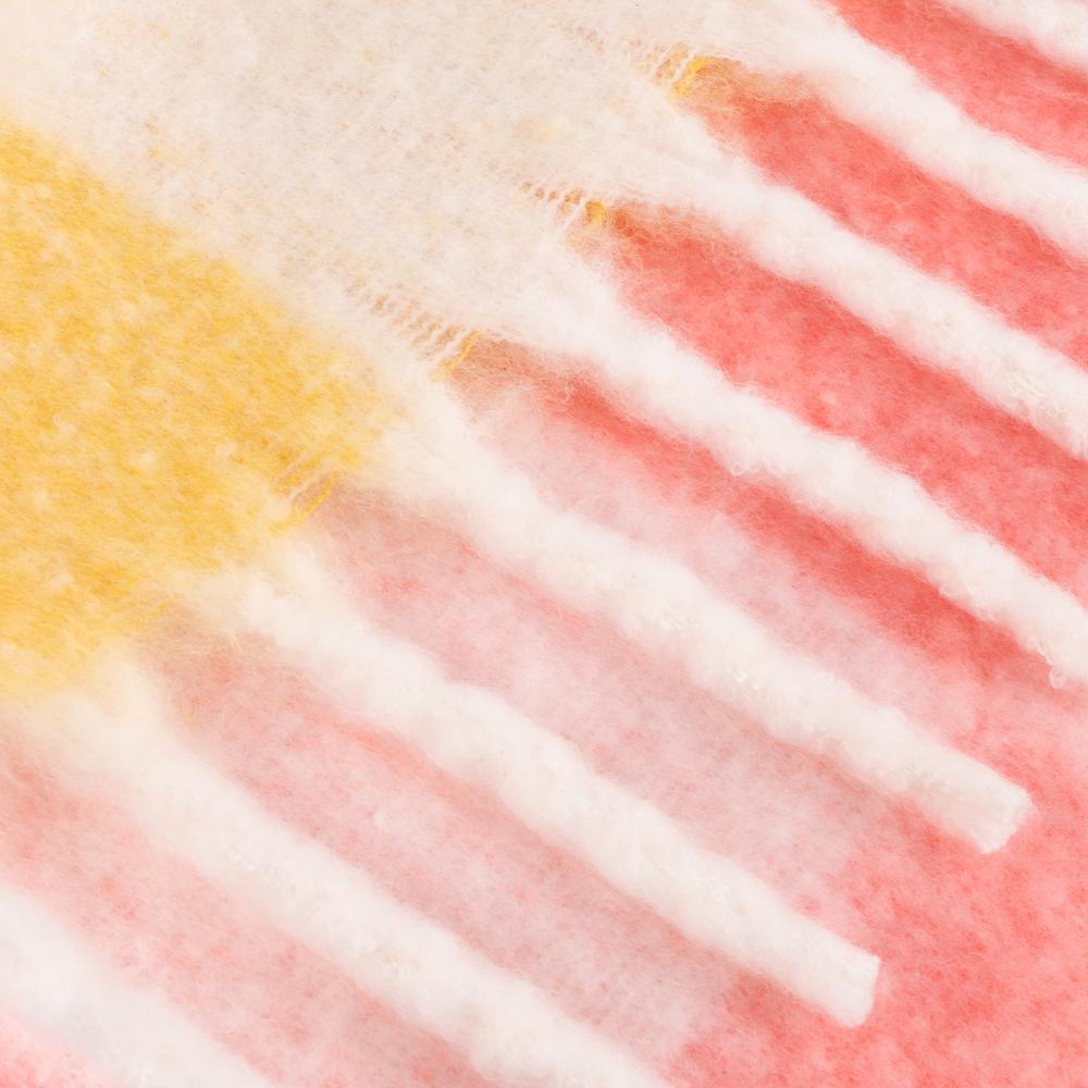 Citrus Blush - Side - Furn Maisie Checked Tassel Throw