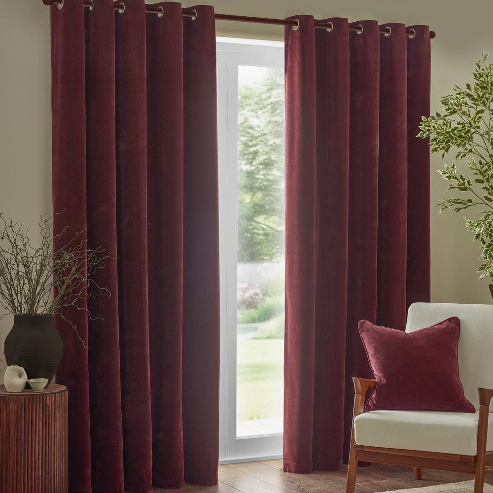 Green - Front - Furn Ultimate Faux Suede Eyelets Blackout Curtains