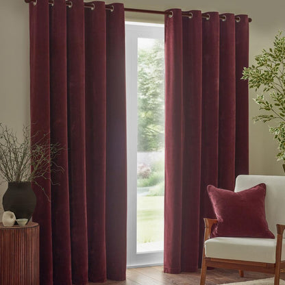 Green - Front - Furn Ultimate Faux Suede Eyelets Blackout Curtains