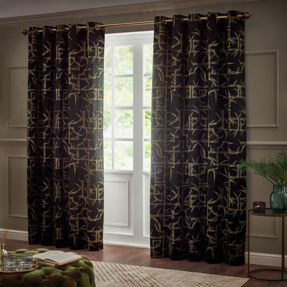 Petrol - Back - Furn Ultimate Faux Suede Eyelets Blackout Curtains
