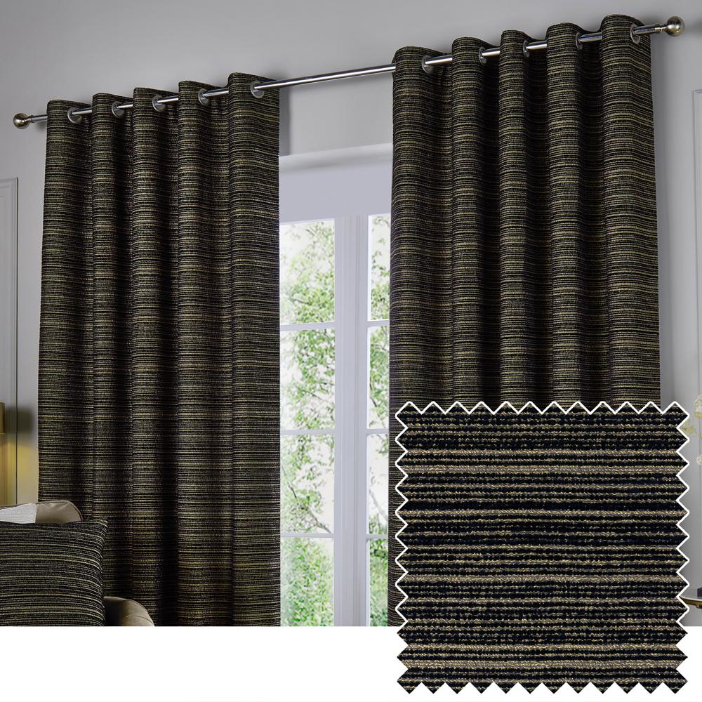 Charcoal - Front - Furn Ultimate Faux Suede Eyelets Blackout Curtains
