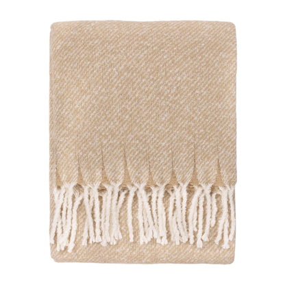 Natural - Front - Wylder Isla Woven Tassel Throw