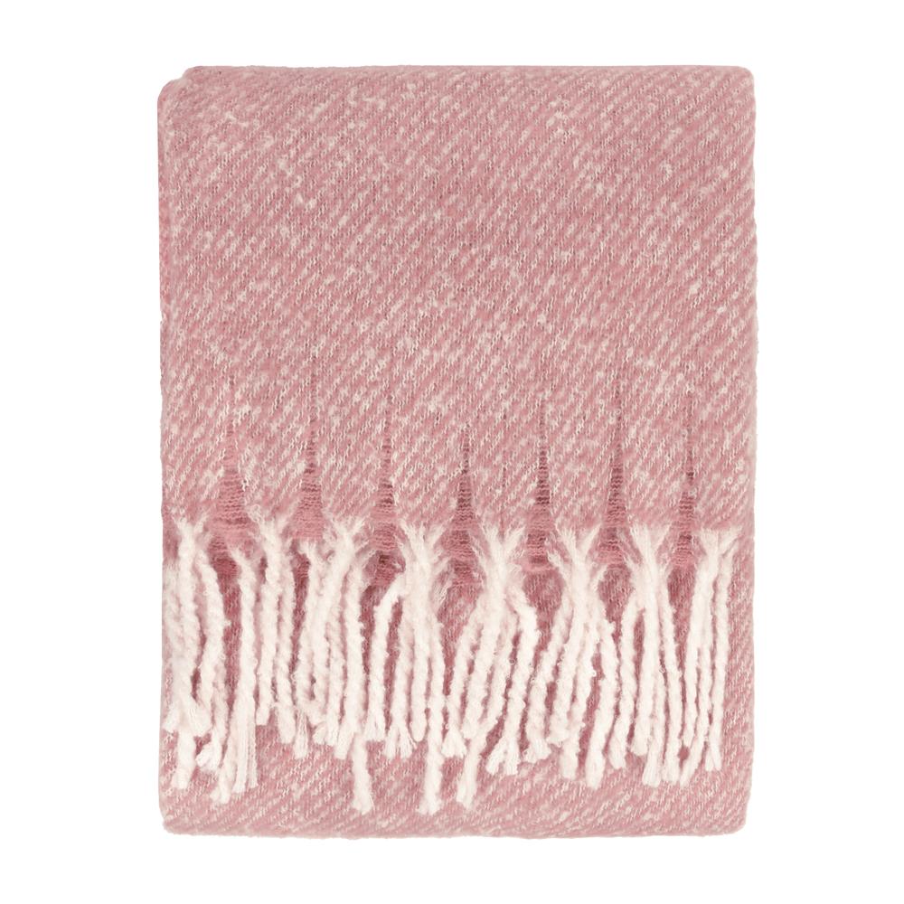 Pink-Heather - Front - Wylder Isla Woven Tassel Throw