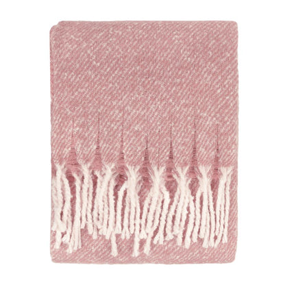 Pink-Heather - Front - Wylder Isla Woven Tassel Throw