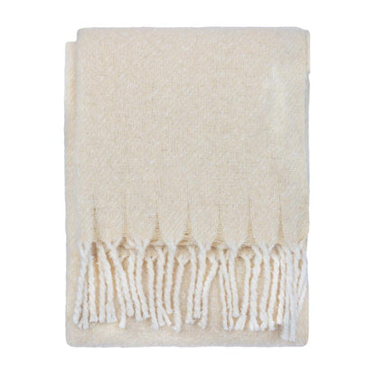 Cream - Front - Wylder Isla Woven Tassel Throw