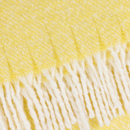 Butter Yellow - Side - Wylder Isla Woven Tassel Throw