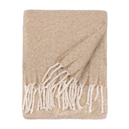 Natural - Back - Wylder Isla Woven Tassel Throw