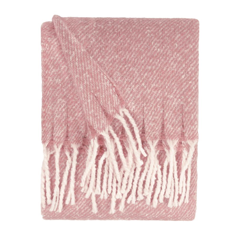 Pink-Heather - Back - Wylder Isla Woven Tassel Throw
