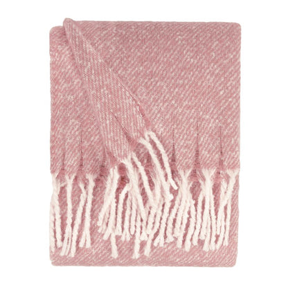 Pink-Heather - Back - Wylder Isla Woven Tassel Throw