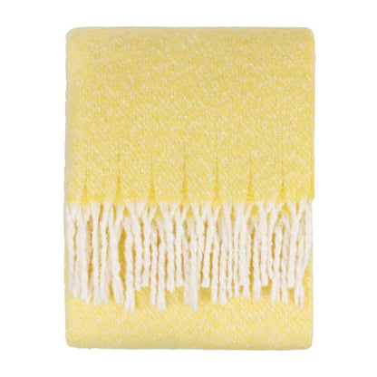 Butter Yellow - Front - Wylder Isla Woven Tassel Throw