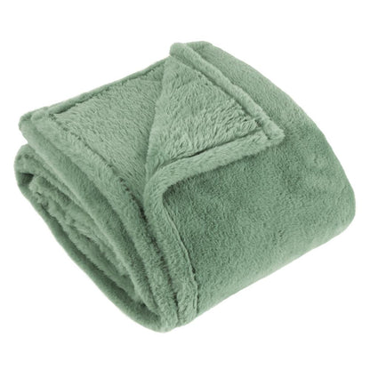 Forest Green - Back - Furn Kallu Faux Fur Double Sided Throw
