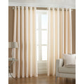Cream - Back - Riva Home Fiji Faux Silk Ringtop Curtains