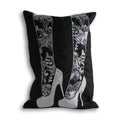 Black - Front - Riva Home Goody 2 Shoes Cushion Cover