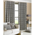Silver - Back - Riva Home Hanover Ringtop Curtains