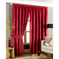 Red - Back - Riva Home Imperial Pencil Pleat Curtains