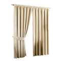 Cream - Front - Riva Home Imperial Pencil Pleat Curtains