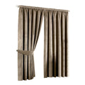 Taupe - Front - Riva Home Imperial Pencil Pleat Curtains