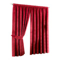 Red - Front - Riva Home Imperial Pencil Pleat Curtains