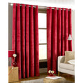Red - Front - Riva Home Imperial Ringtop Curtains