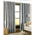 Silver - Front - Riva Home Imperial Ringtop Curtains