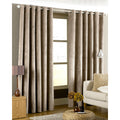 Taupe - Front - Riva Home Imperial Ringtop Curtains