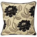 Black - Front - Riva Home Mayflower Cushion Cover
