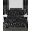 Black - Front - Riva Home Monte Carlo Ringtop Curtains