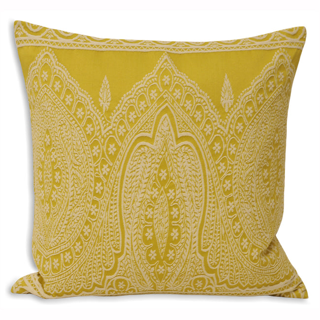 Yellow - Front - Riva Home Paisley Cushion Cover