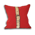 Red - Front - Riva Home Polo Strap Cushion Cover