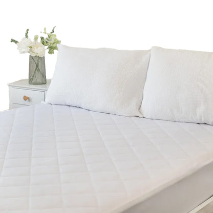 White - Front - Riva Home Quilted Waterproof Mattress Protection